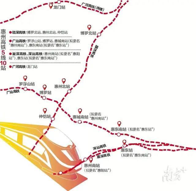赣深高铁江西段进入联调联试阶段!5线10站惠州成为"高铁大市"