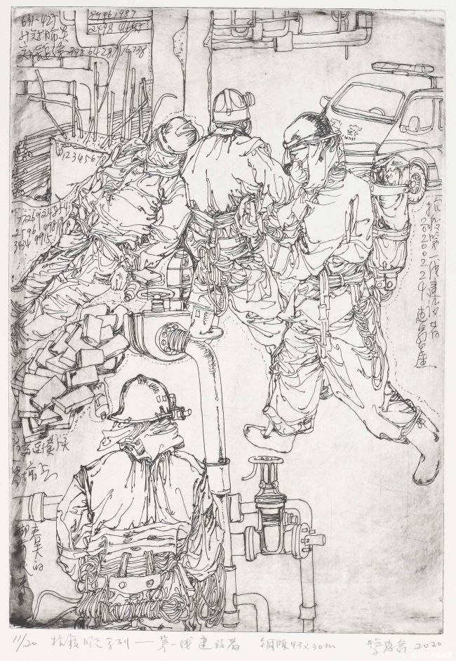 为了铭记—著名画家徐惠泉用"绘画日记"为抗疫英雄"立传"