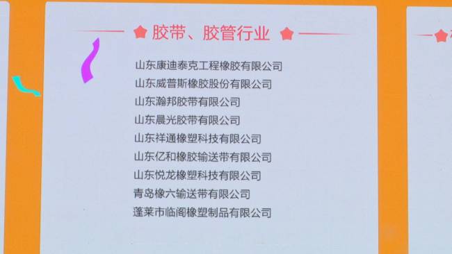 山东晨光胶带有限公司 山东祥通橡塑科技有限公司 山东亿和橡胶输送带