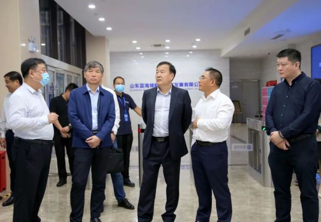 工信部信息技术发展司副司长王建伟一行到蓝海领航调研