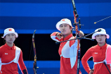 祝贺！中国姑娘获得射箭团体银牌