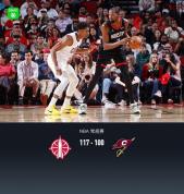 杜兰特三节打卡30分 火箭轻取骑士 休斯顿大胜克利夫兰