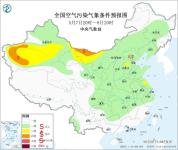 未来一周全国大部大气扩散条件较好 无明显霾天气