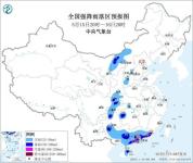 暴雨黄色预警：12省份有大到暴雨 局地伴有强对流天气