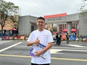 男生高考前已被华科大单招录取 体验高考传递好运