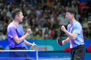 马龙/许昕三夺乒乓球全锦赛男双冠军 再续辉煌
