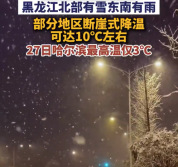 我国北方多地已开始下雪 寒潮来袭局地降温超8度