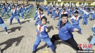 国家非遗“戳脚”进校园 学生感受中华武术文化