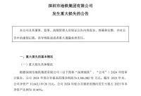 深鐵集團(tuán)披露2024年虧損原因 萬科業(yè)績拖累