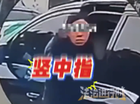 交警回应女子违停竖中指被撞 网友：无人同情