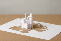 化白纸为神奇！丹麦艺术家用一张A4创作纸雕建筑