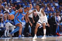 NBA季后赛：雷霆轻取灰熊总分2-0 亚历山大27+7莫兰特23分：雷霆外线三分雨锁定胜局