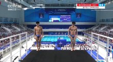 程子龍/朱子鋒奪男子雙人10米臺冠軍 中國組合閃耀水立方