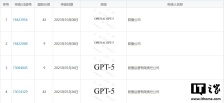 OpenAI 申请 GPT-5 中国商标遇挫，相关申请均被驳回