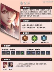 王者荣耀世界花木兰培养一图流