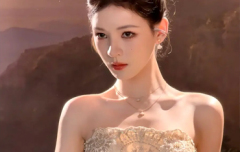 張予曦一襲鎏金裙好身材盡顯 盤(pán)發(fā)造型優(yōu)雅貴氣