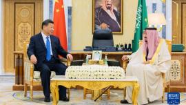 دیدار شی جین پینگ با ملک سلمان بن عبدالعزیز السعود پادشاه عربستان سعودی