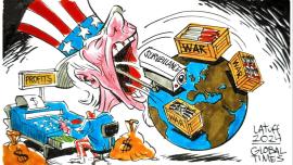 کاریکاتو| ظرفیت مازاد آمریکا در صادرات هرج و مرج