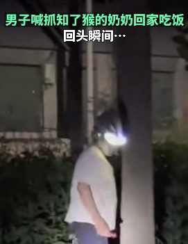 奶奶抓知了造型惊呆孙子 网友：第一次见奥特曼抓知了