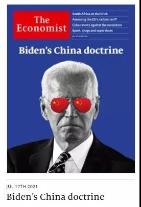 拜登上《经济学人》封面 戴了副“中国”墨镜