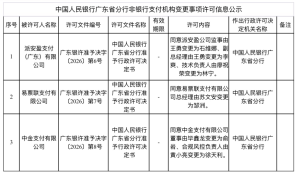 中金支付增资及高管变更获批