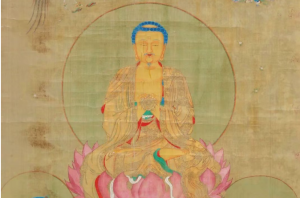 明水陆画娑婆三圣图