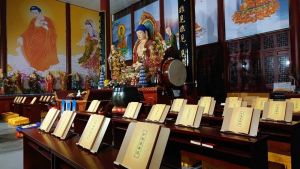 你一念这个六个字，在虚空里头，就有一个大白伞盖