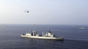 中国、伊朗、俄罗斯举行海上联合军演