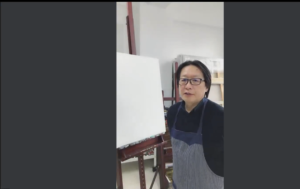 著名画家赵培智受邀为内蒙古艺术学院直播实践教学