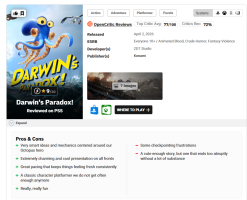 冒险游戏《达尔文悖论》媒体评分解禁！M站均分74