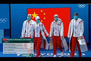 奥运会首现破世界纪录成绩，中国游泳队破亚洲纪录