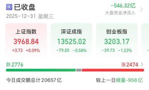 2025年A股市场正式收官 科技创新引领全年行情