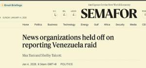 有媒体事前知道特朗普政府要袭击马杜罗 引发网络争议