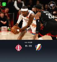 雷霆末节爆发再杀火箭 亚历山大领衔胜局