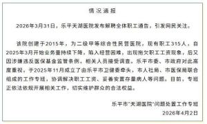 官方通报医院解聘全体315名职工 经营困境引发关注