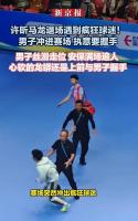 马龙许昕遇疯狂球迷冲场求握手 温情互动化解突发状况