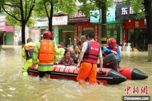 江西九江多水域超警戒 紧急救援转移两千余群众