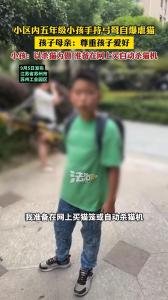 街道办通报小学生持弓弩在小区虐猫 教育引导爱心善待动物