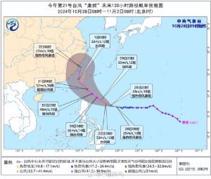 台风康妮或登陆我国 路径存不确定性