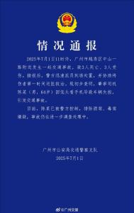 廣州男子開(kāi)車(chē)看手機(jī)撞人致3死3傷 肇事司機(jī)已被控制