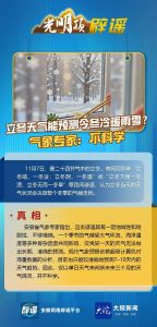 立冬天气不能预测今冬冷暖雨雪 谚语不具备科学性