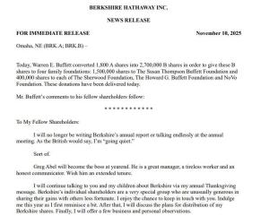 巴菲特力挺阿贝尔 进入阿贝尔时代