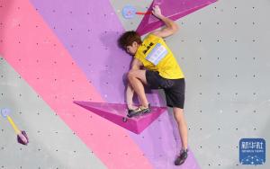 潘愚非夺得攀岩男子攀石冠军 湖北队荣耀登顶