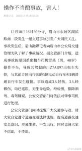 四川眉山官方回應(yīng)出租車連撞多人 司機操作不當(dāng)引發(fā)事故