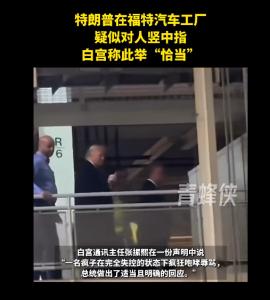 特朗普疑似对抗议者爆粗口竖中指 白宫回应称总统反应恰当
