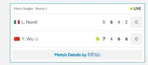 吴易昺vs纳尔迪 澳网四连胜晋级