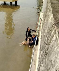 民警救人被拖下水受伤不放手 英勇行为获赞