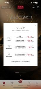 多品牌金饰克价突破1540元 金价上涨态势或延续