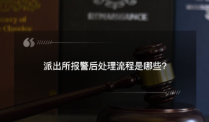 派出所报警后处理流程是哪些?