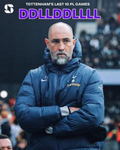 热刺自1994以来首次连续10场英超不胜 战绩惨淡引发关注